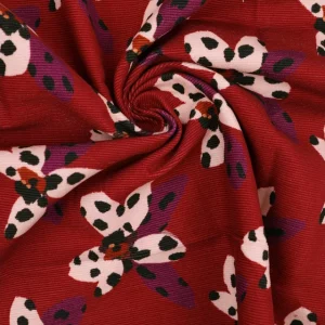 Needlecord - Wild Bloom Spot Burgundy