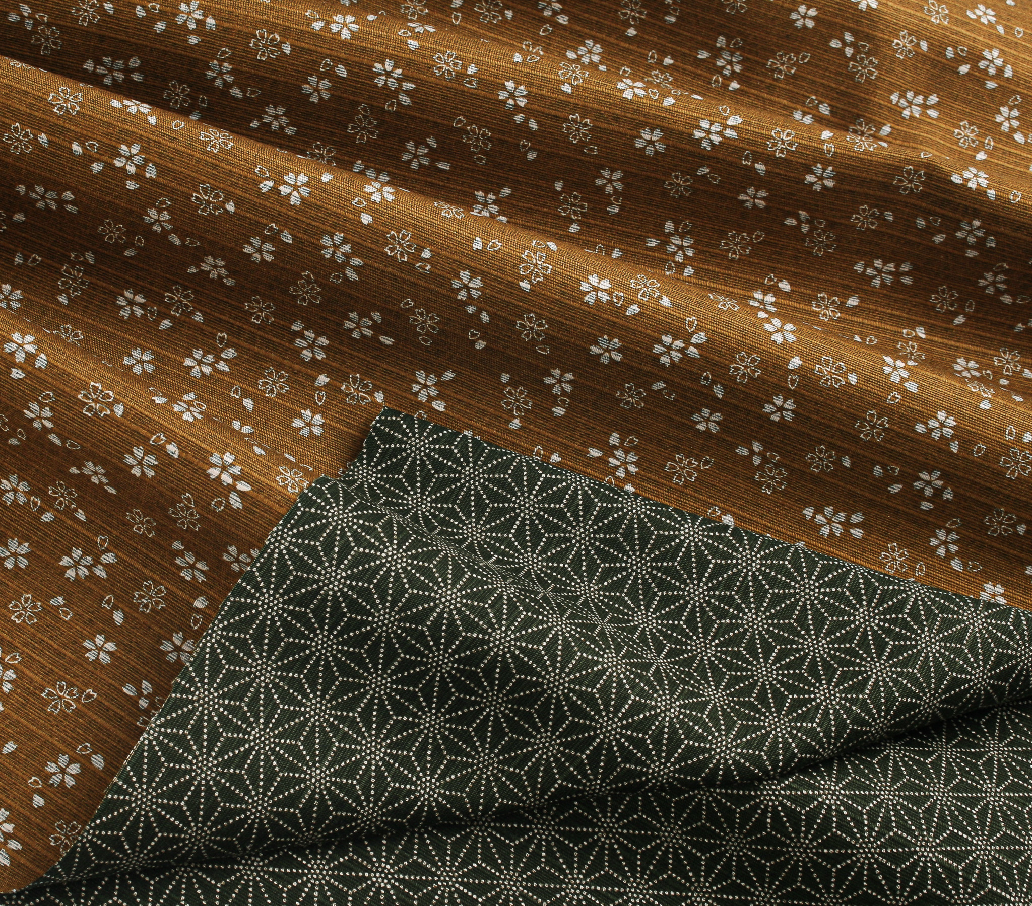 Sevenberry Fabrics Cotton Printed Double Sided Shantung - Mustard