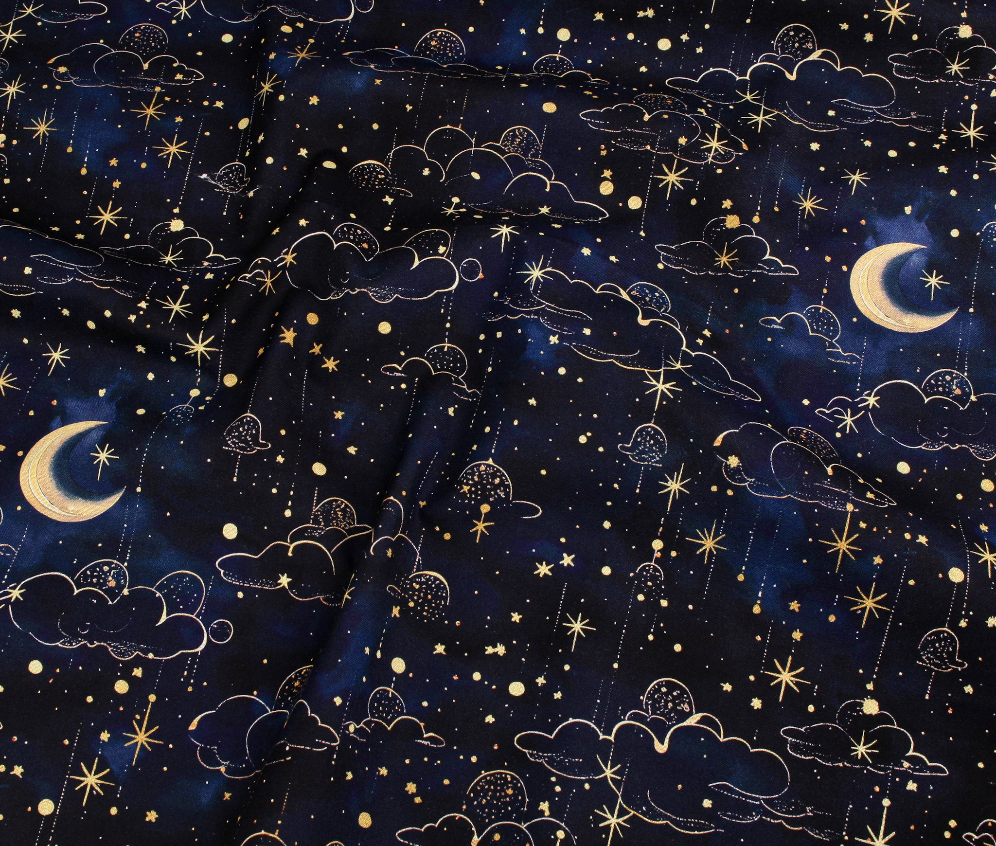 Robert Kaufman Fabrics - Stardust Midnight Sky Crescent Moons - Image 2
