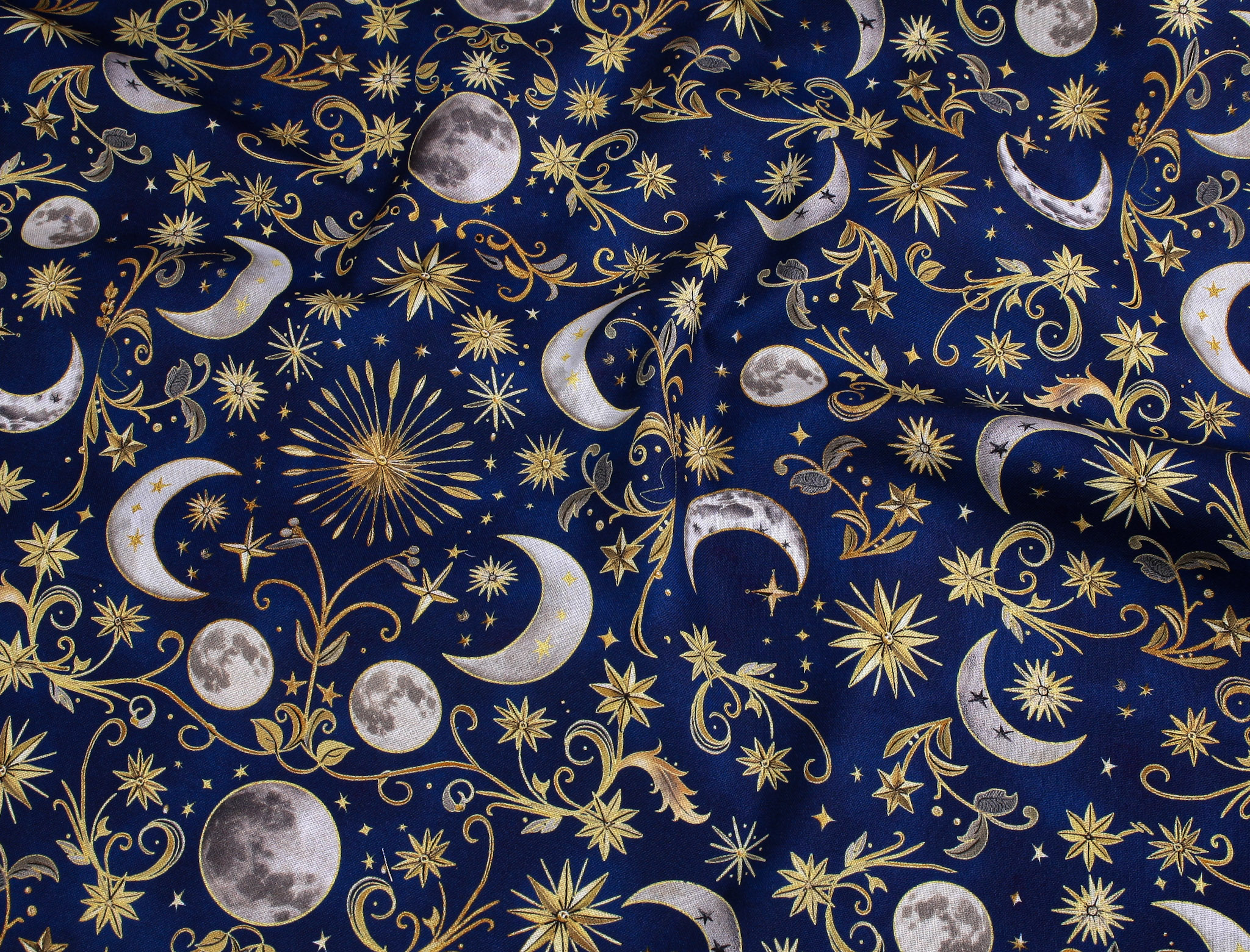 Robert Kaufman Fabrics - Stardust Sapphire Moon and Stars - Image 2