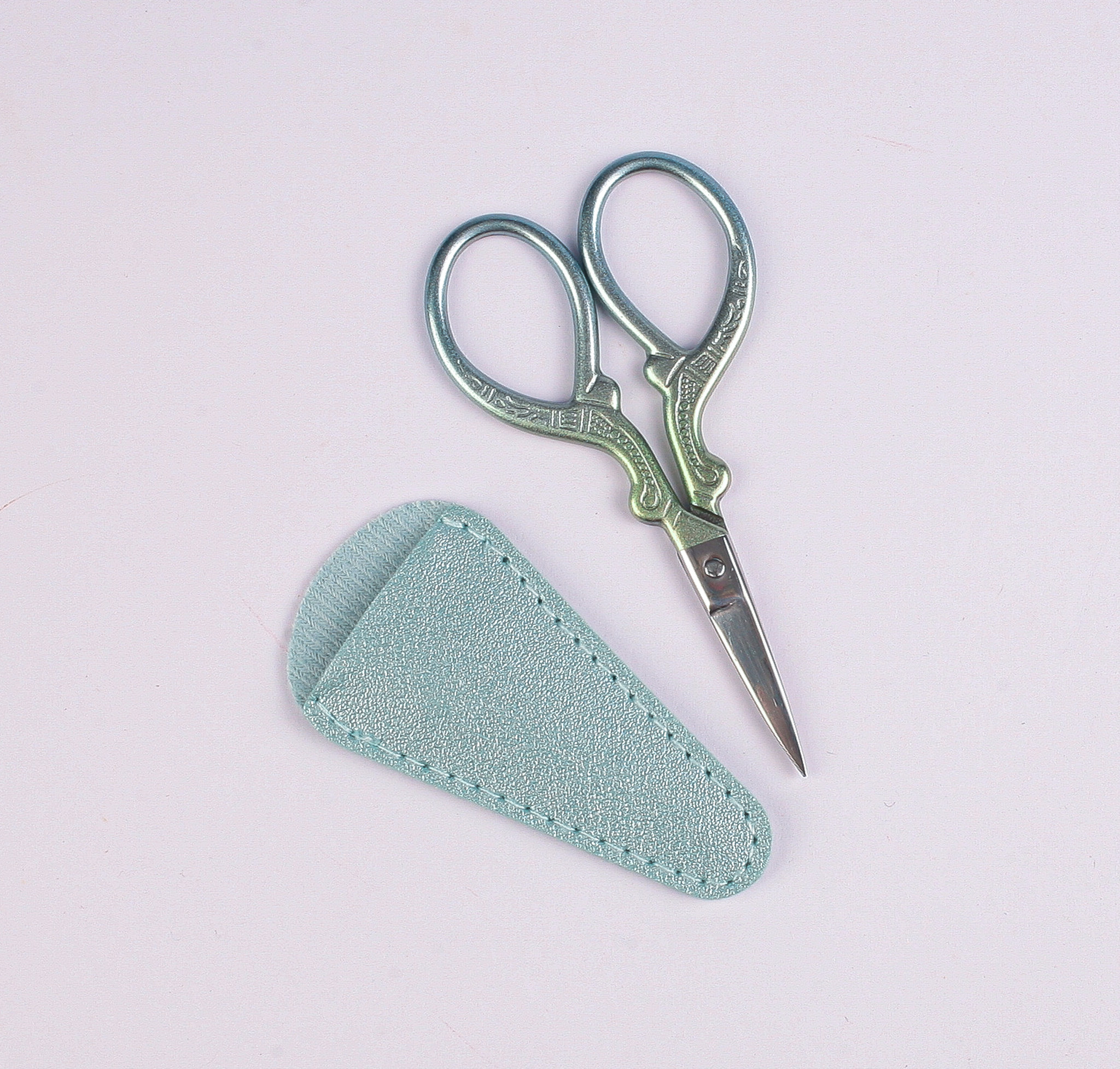 Ornate Stainless Steal Embroidery Scissors - Blue