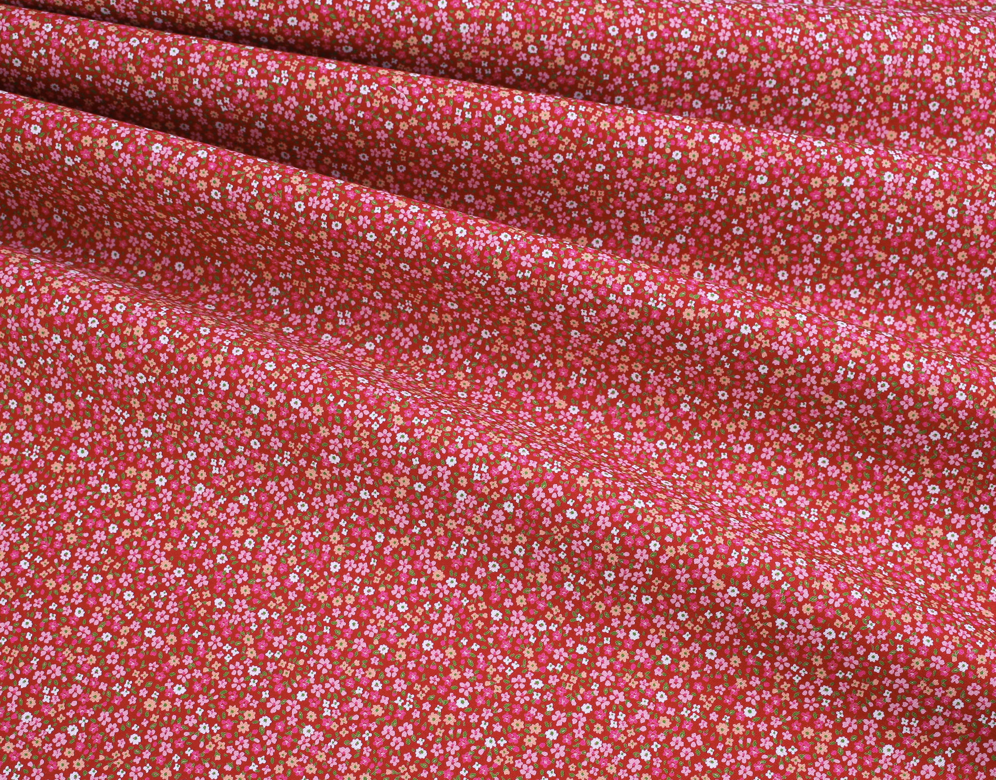 Sevenberry Fabrics Cotton Printed Broad Cloth - Fuchsia Red