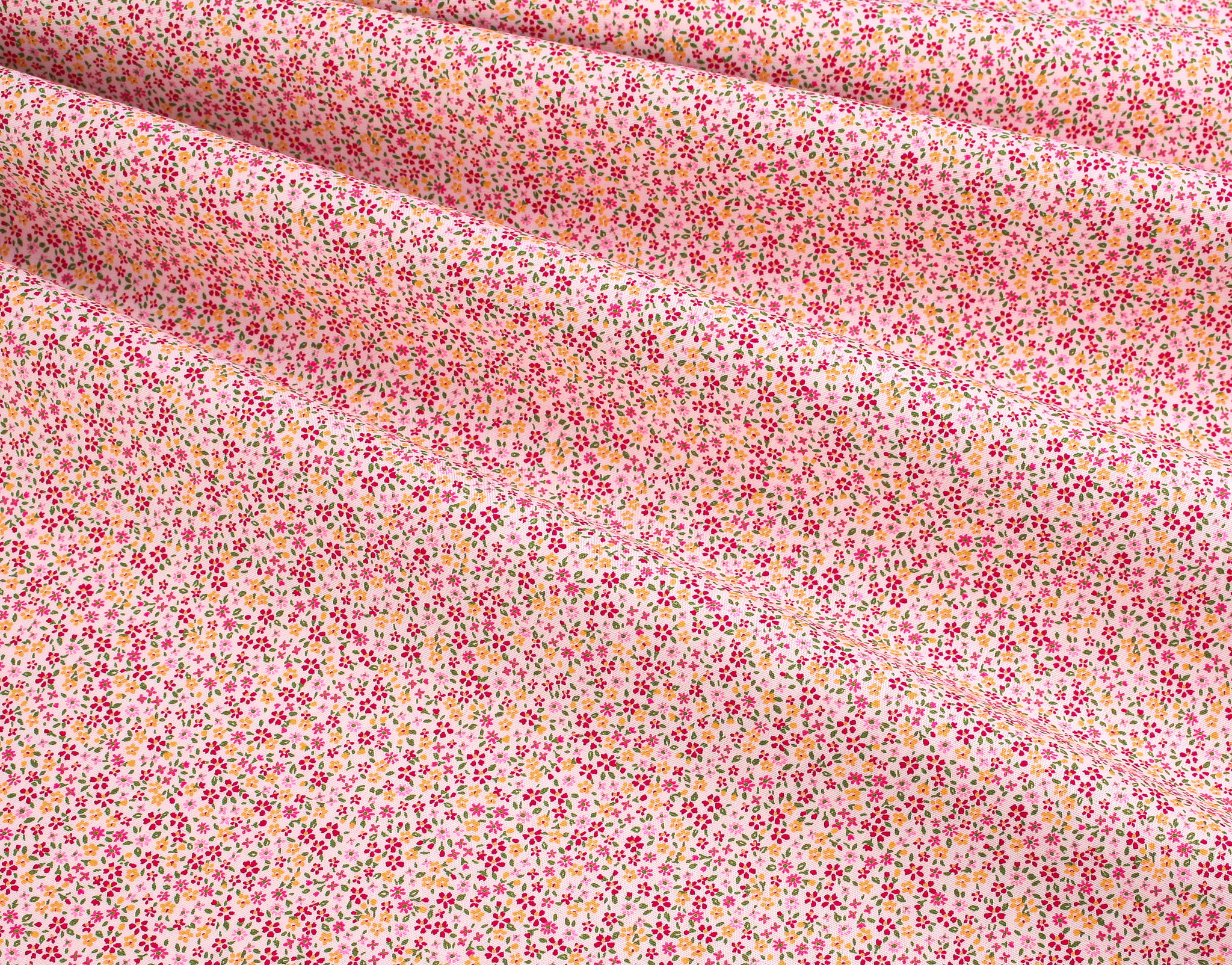 Sevenberry Fabrics Cotton Printed Broad Cloth - Light Pink Floral
