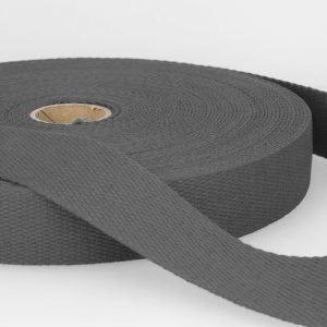 1" Wide Webbing for Bag Handles - Dark Grey (per metre)