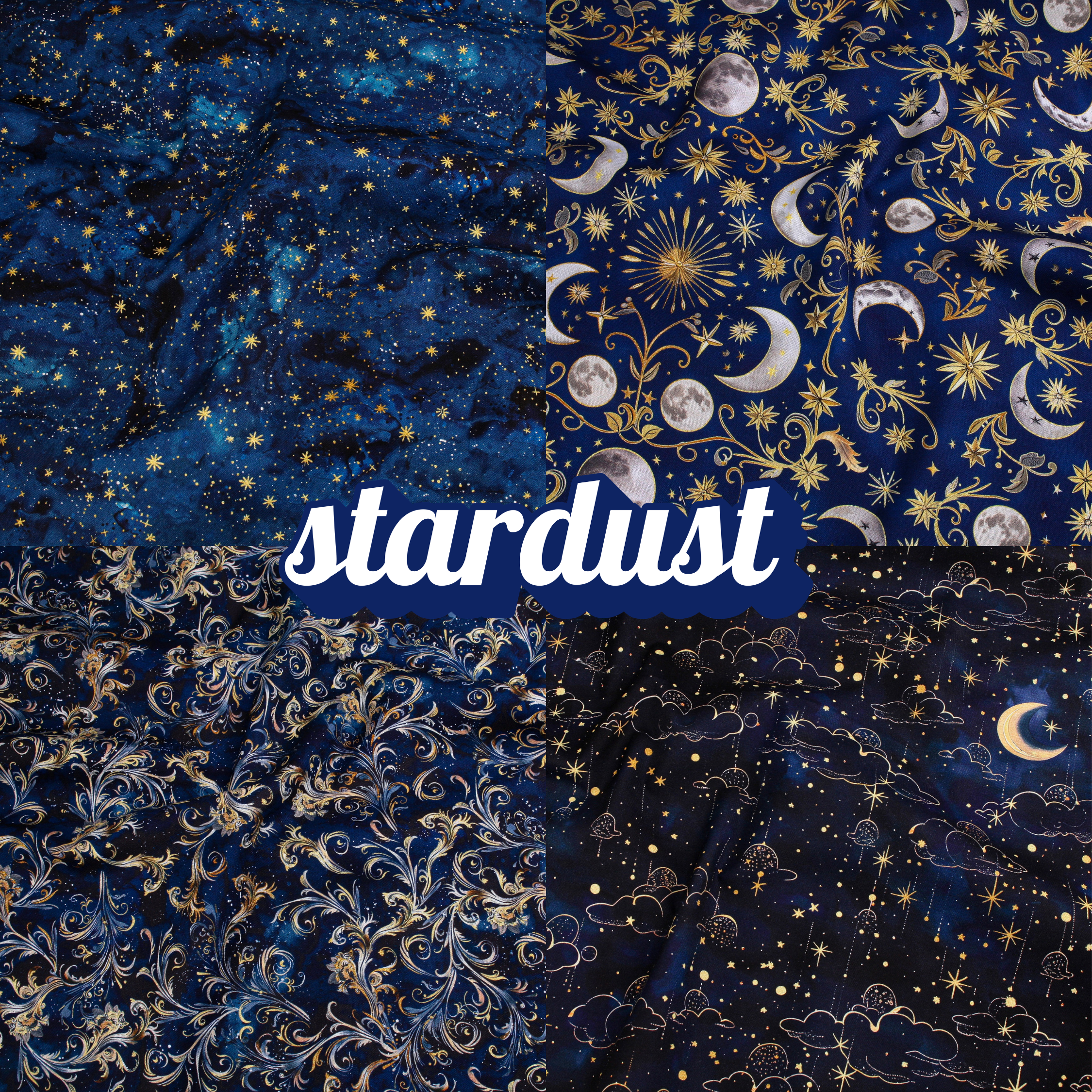 Robert Kaufman Fabrics - Stardust 4 Fat Quarter Pack