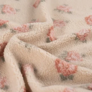 Teddy Sherpa Fur - Cream Roses