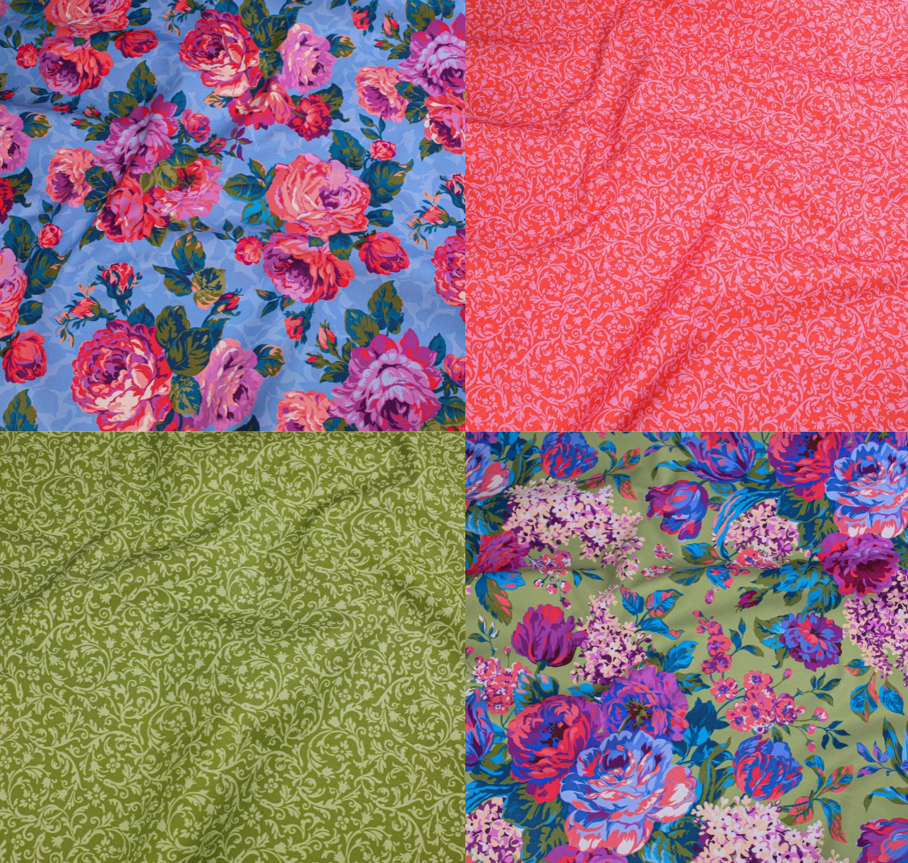 Robert Kaufman Fabrics - Chelsea Bloom 4 Fat Quarter Pack