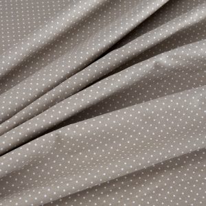 Beige and White Pin Spot Cotton