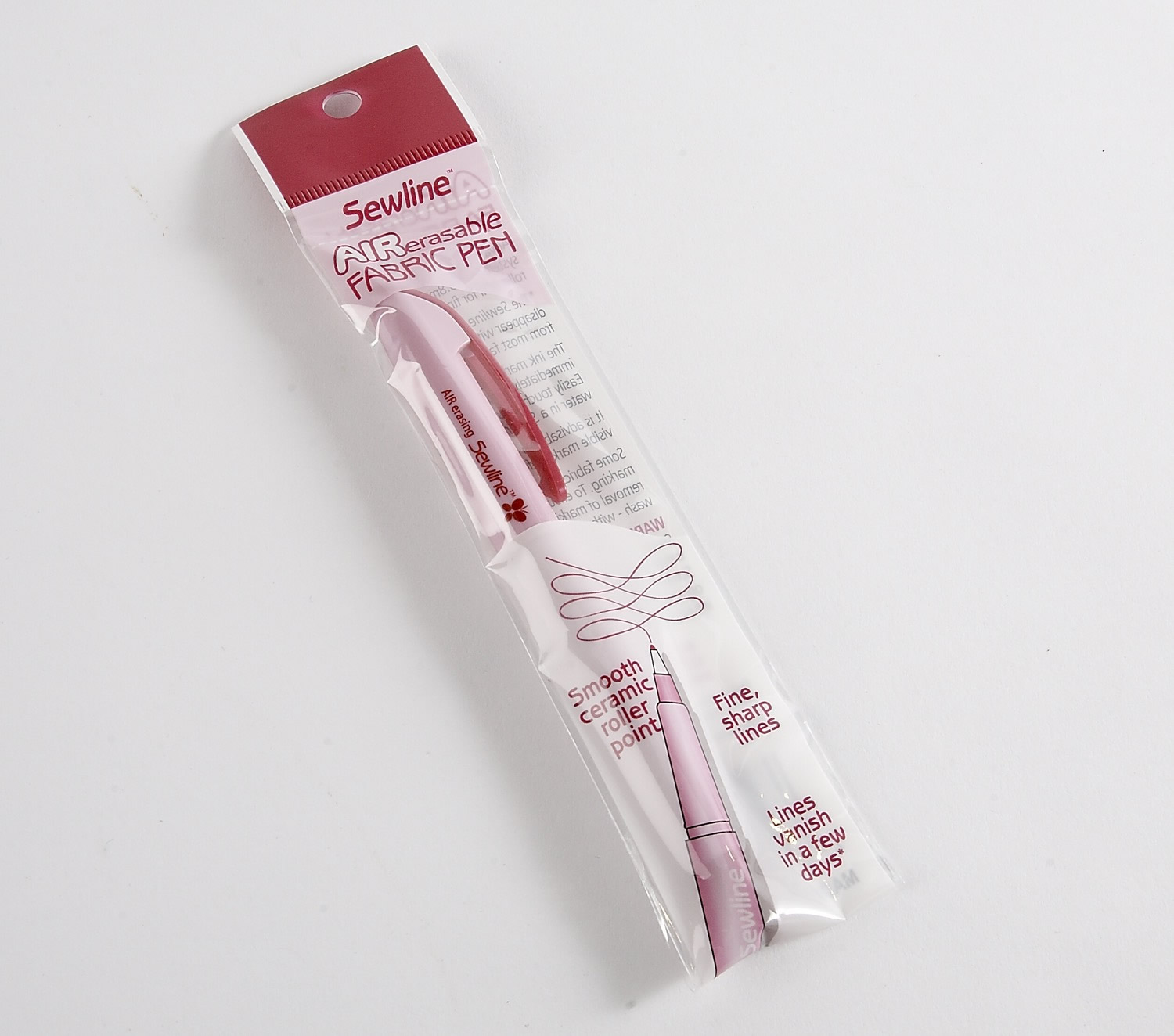 Sewline Air Erasable Fabric Pen - Pink