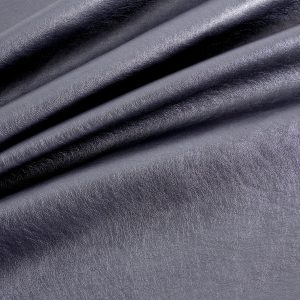 Faux Leather - Metallic Look Pewter Grey/Black super soft HALF METRE PIECE