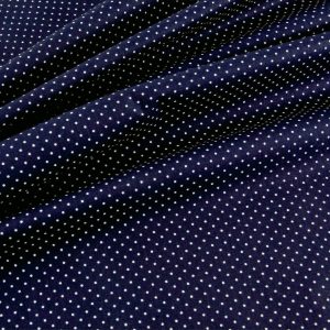 Navy and White Pin Spot Cotton
