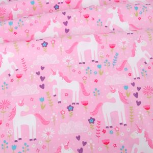 Pink Unicorns Cotton