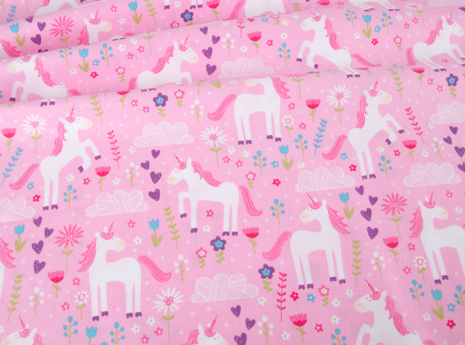 Pink Unicorns Cotton