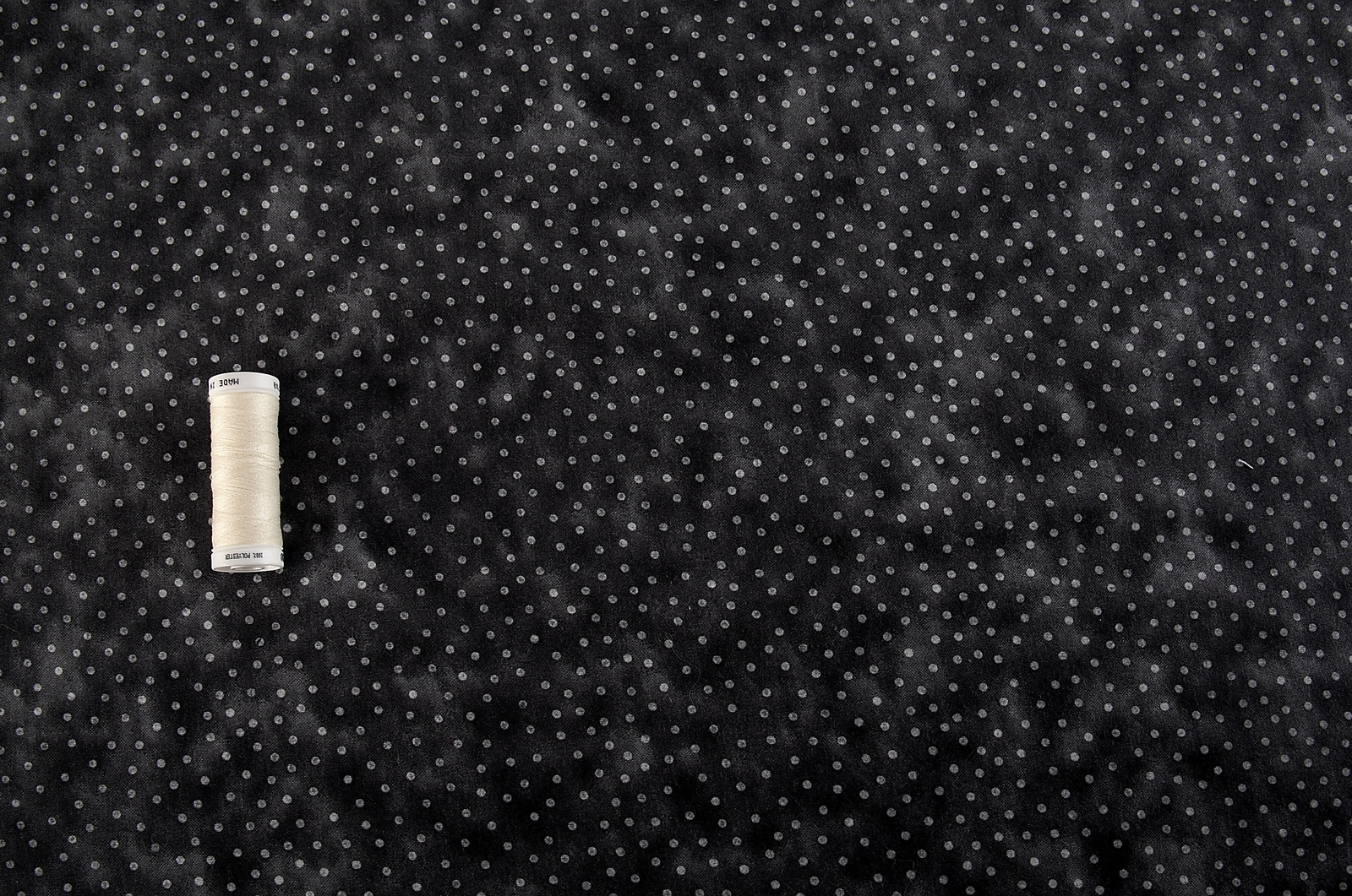Spot Black Textured Blender Fabric (price per half metre)