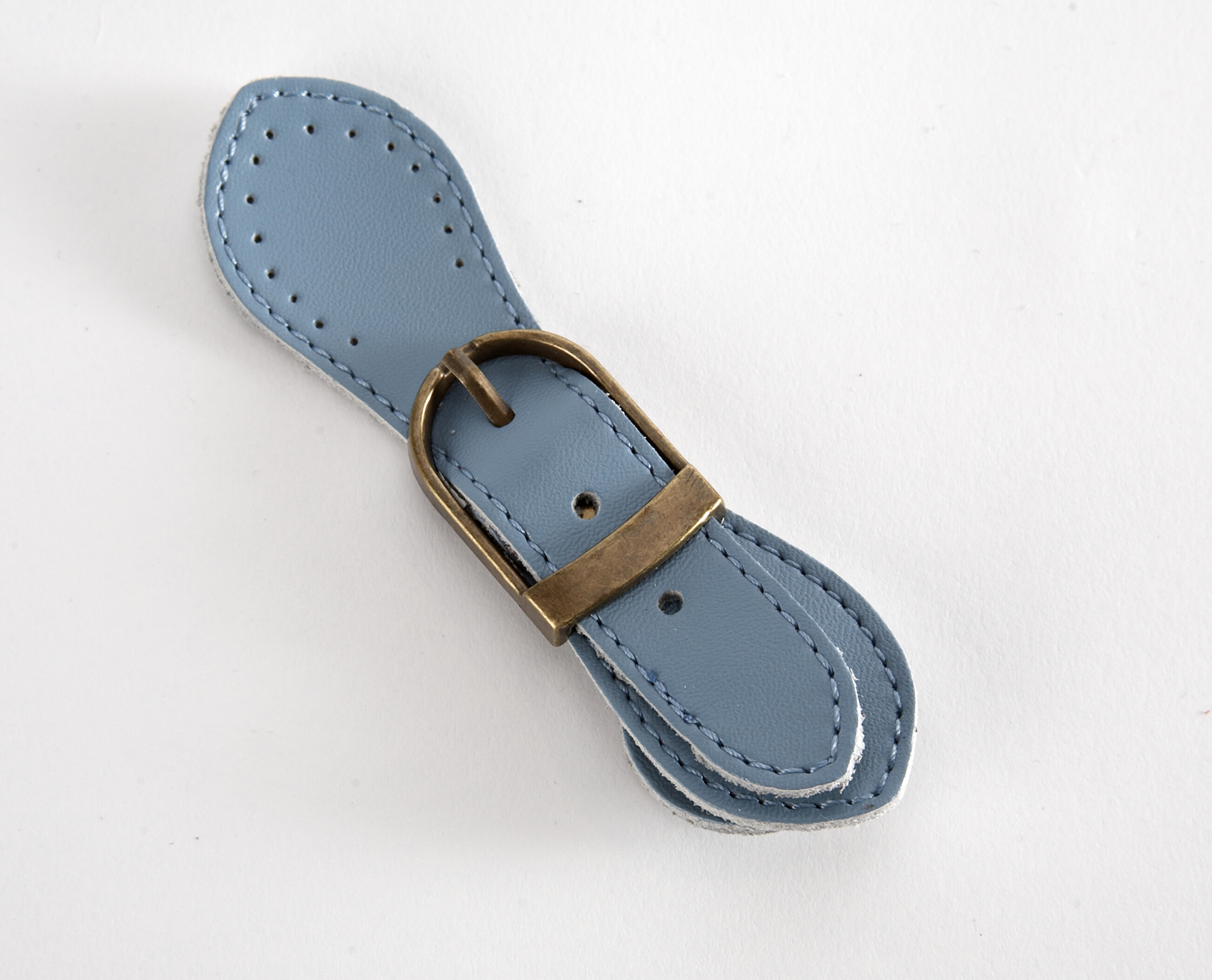Leather Buckle Magnetic Snap - pale blue