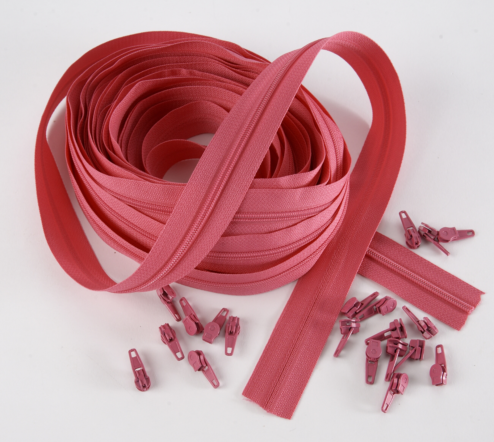 Continuous Zips 10m - Pink