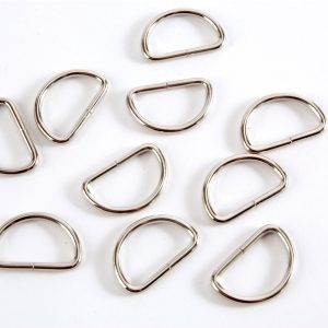 10 x 1" D rings - Silver