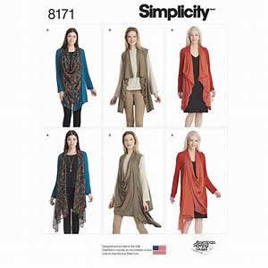 Simplicity 8171 Loose-fitting cover-up sizes XXS-XXL