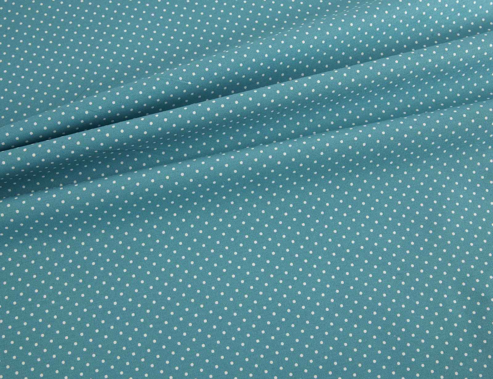 Bright Turquoise Pin Spot Cotton