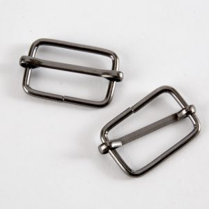 1" Gunmetal Tone Sliders for Bag Straps - Pack of 2