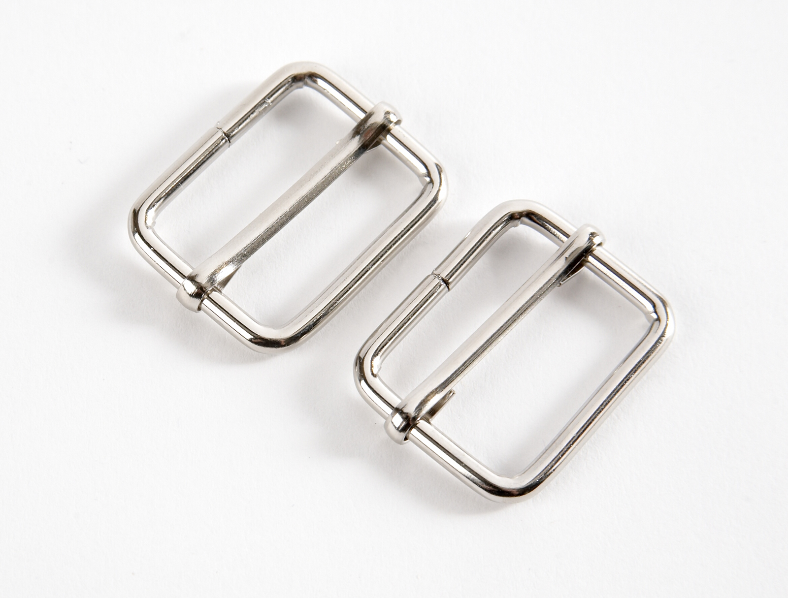 1" Silver Tone Sliders for Bag Straps - Pack of 2