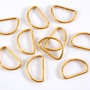 10 x 1" D rings - Gold