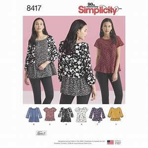 Simplicity 8417 loose fitting top sizes 14-22