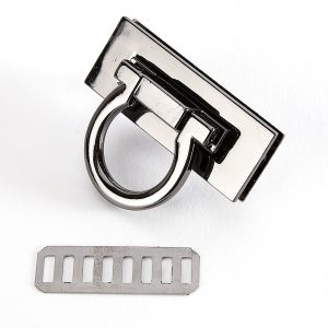 Metal Rectanglar Clasp Turn Twist Lock - Handbag Hardware