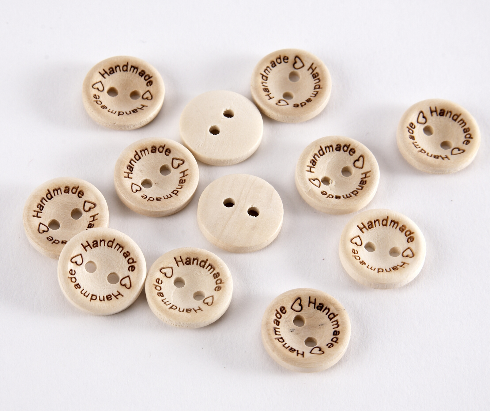 Small 'Handmade' Buttons - 12