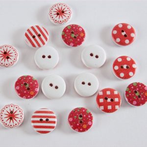 Red Button Collection - 16 Buttons