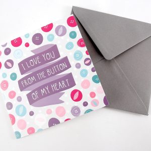 From The Button Of My Heart Greeting Card