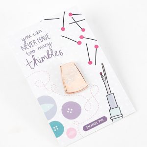 Rose Gold Thimble Enamel Pin