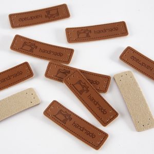 10 x 'Handmade' PU Leather Tags