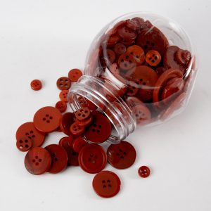Jar of Buttons - Red