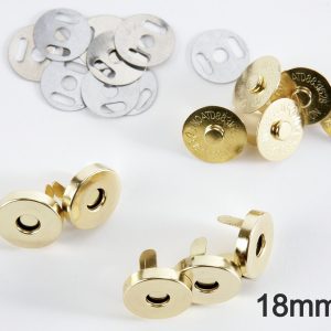 18mm Magnetic Snaps x 5 Gold