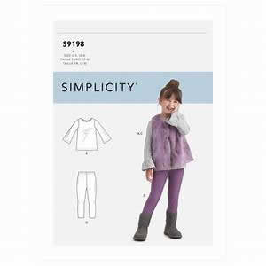 Simplicity S9198 Girls Top/Vest/Leggings