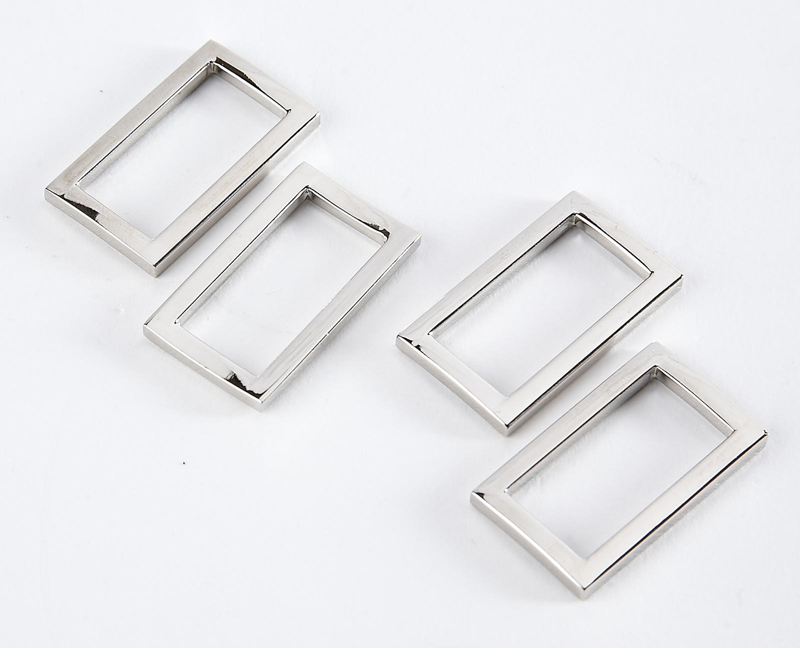 4 x 1" Metal Rectangular Rings - Silver
