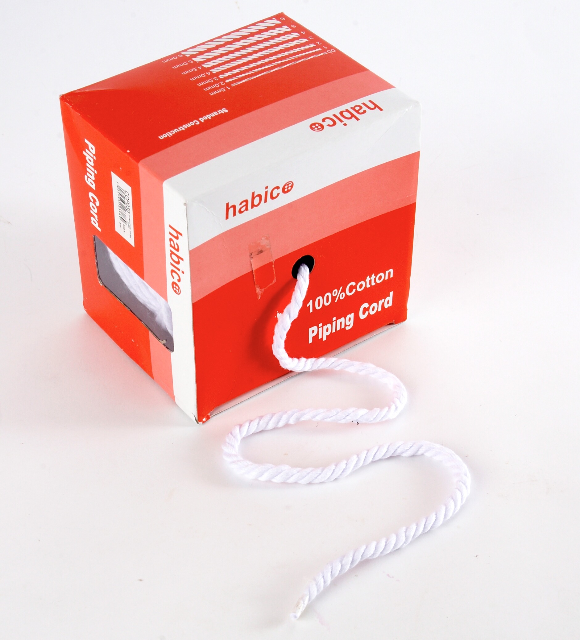 30m White Cotton Piping Cord (5mm)