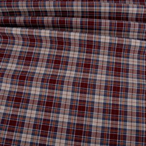 Red and White Cotton Tartan Check