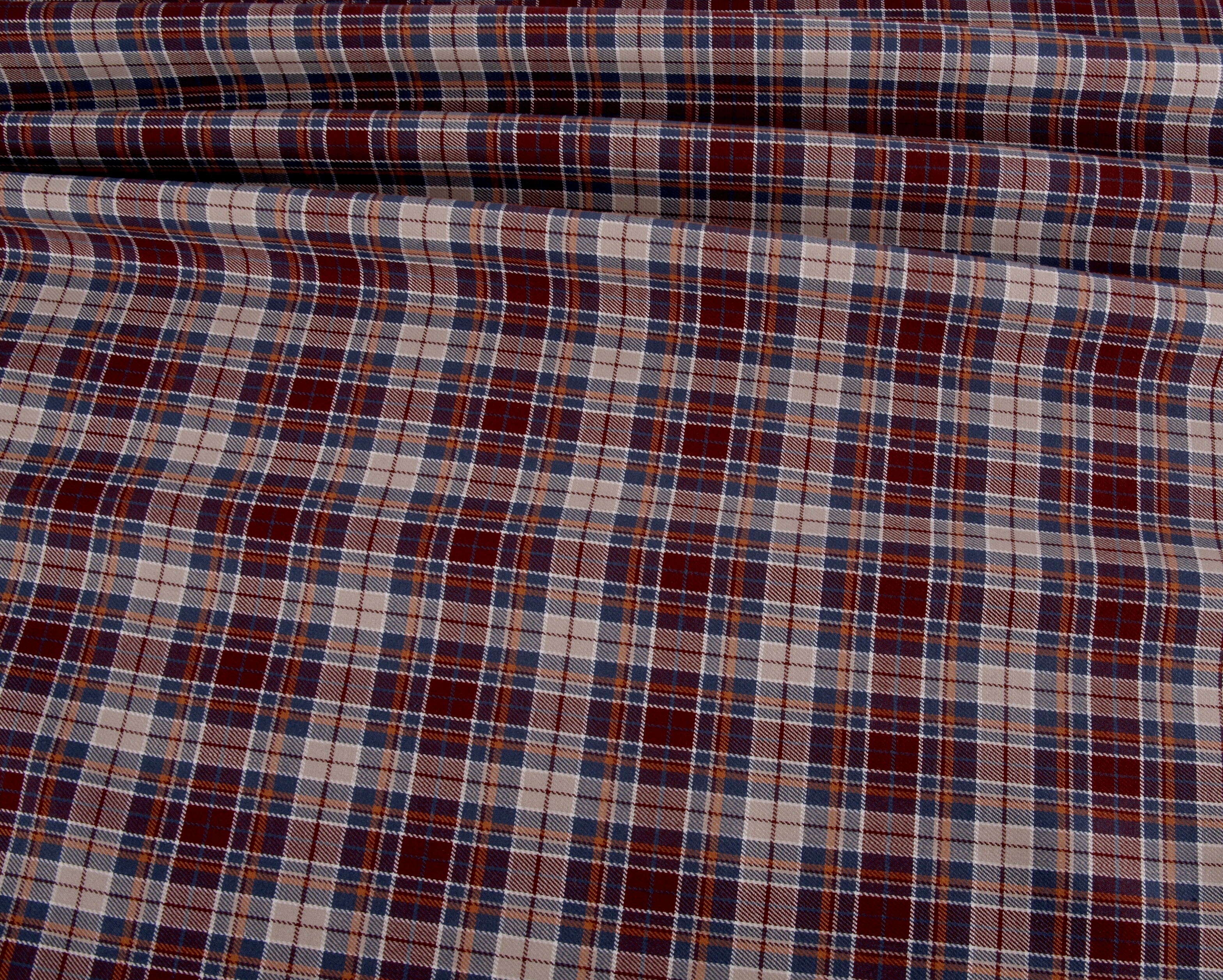 Red and White Cotton Tartan Check