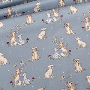 Pets Collection By Debbie Shore - Pets in the Garden (Organic Cotton)