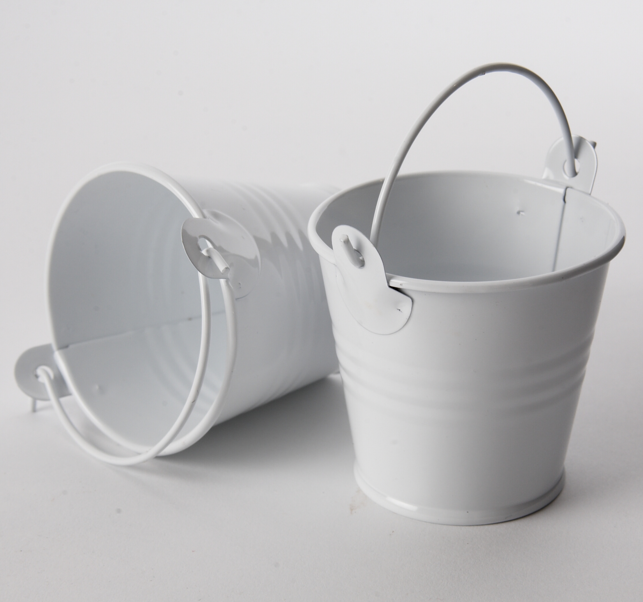 small 2" metal bucket twin pack