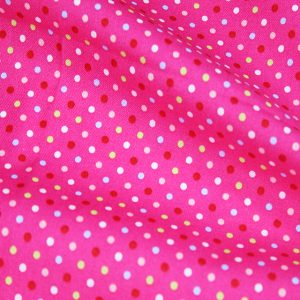 Contrast Spotty Cotton Poplin - Pink