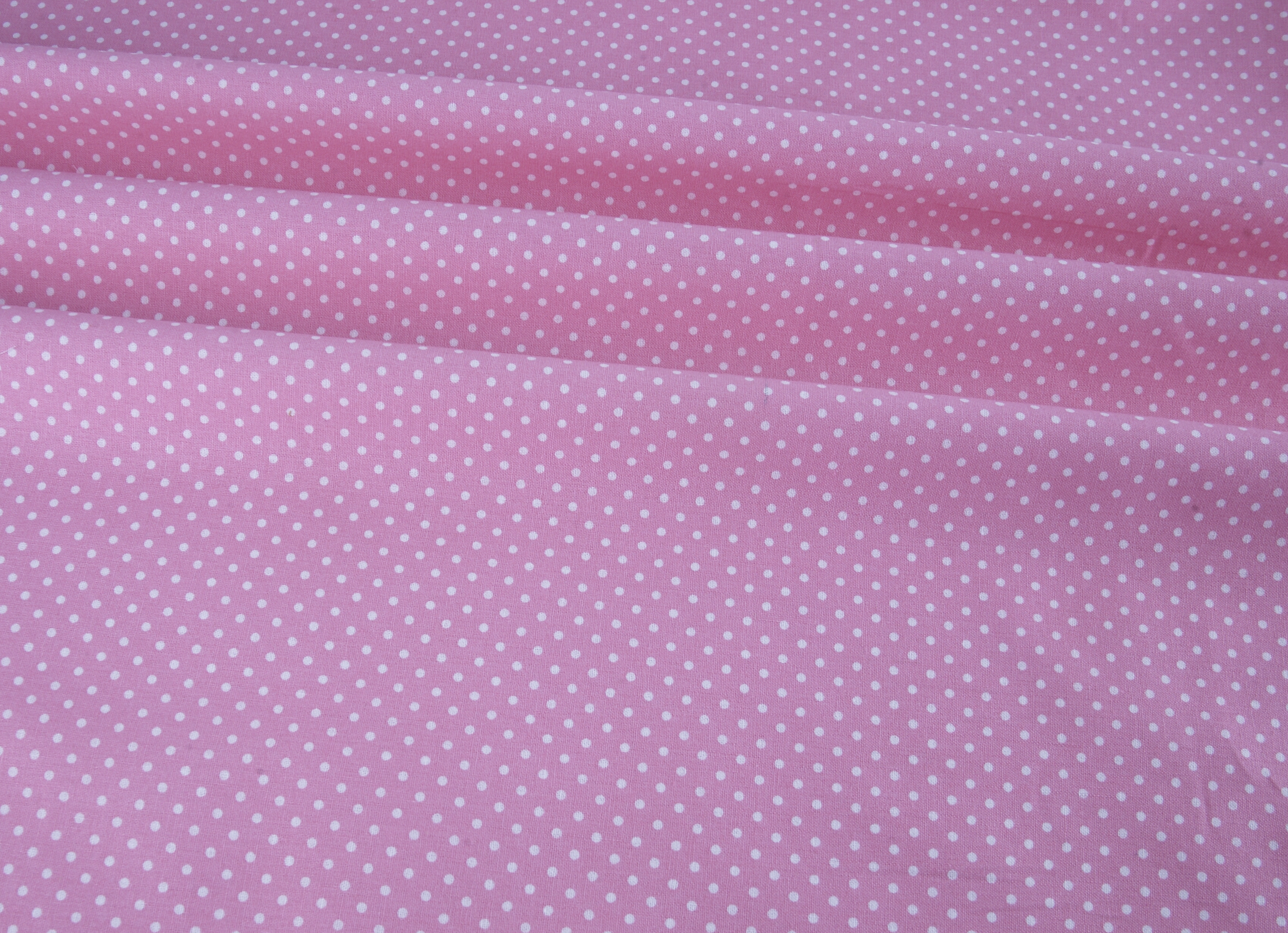 Polka Dot Cotton - Bright Pink