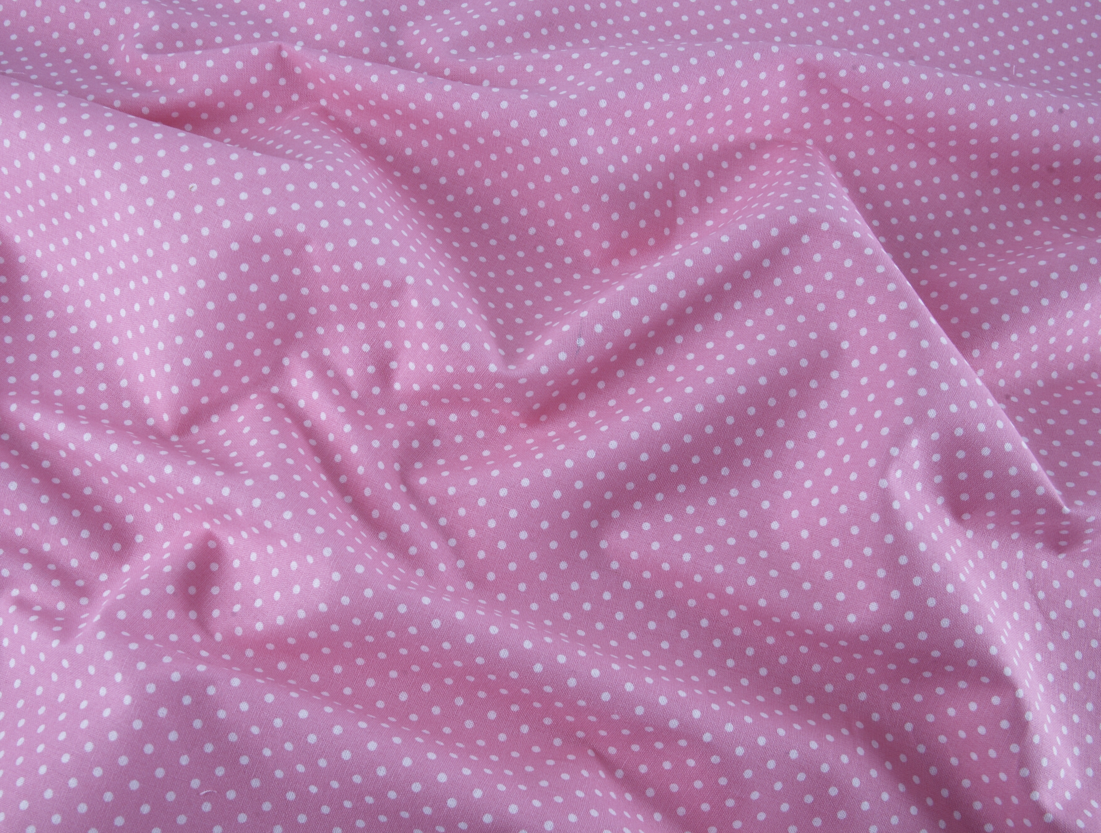Polka Dot Cotton - Bright Pink