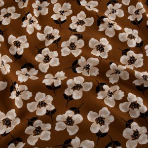 Radiance Flowers Viscose - Rust Brown