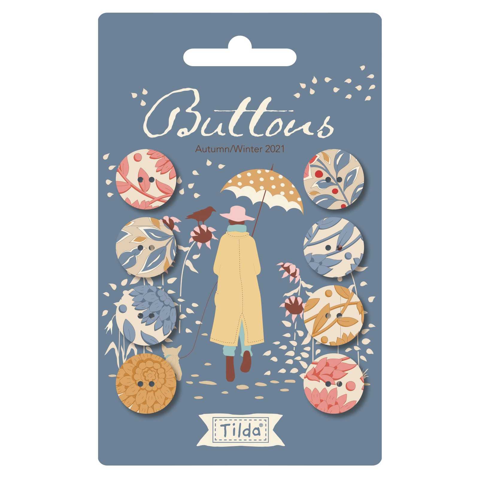 Tilda Buttons - Windy Days AW/Blue
