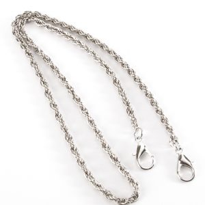 Metal Rope Chain Bag Strap - Silver 60cm