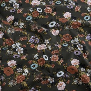 Floral Khaki Cotton Jersey