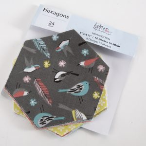 2.5" Hexagon Shapes - Fabric Palette Birds